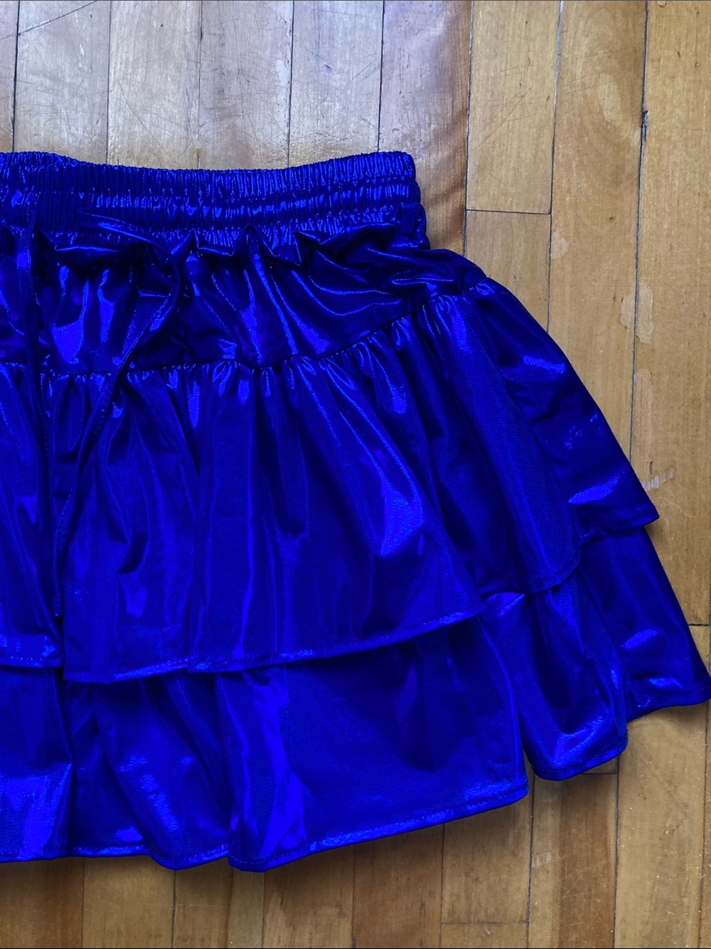 NEW Electric Blue Ruffle Mini Skirt - Picture 4 of 7